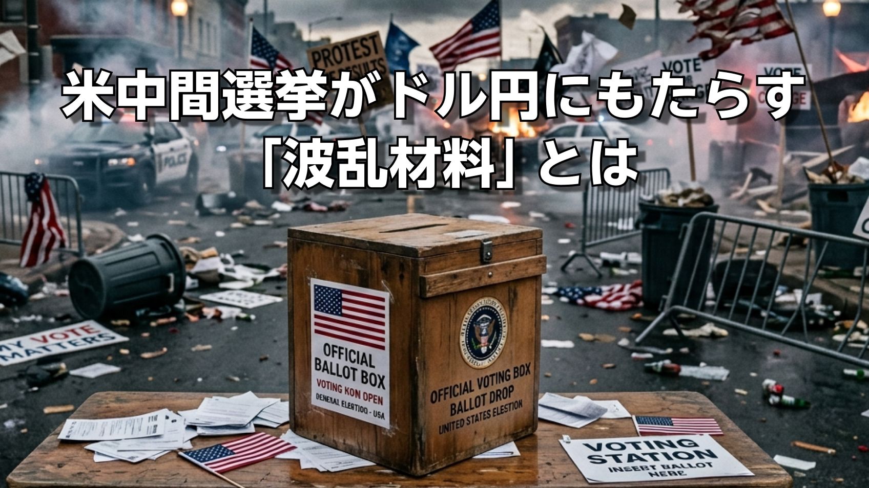 米中間選挙まで1週間、ドル円に今年最大のイベント週が到来！選挙結果がもたらす「波乱材料」とは