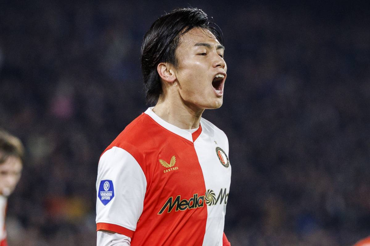 絶妙コースに流し込む！フェイエノールト上田綺世がセルティック戦で先制ゴール！MFルチアーノの絶品ロングパスから生まれた一撃