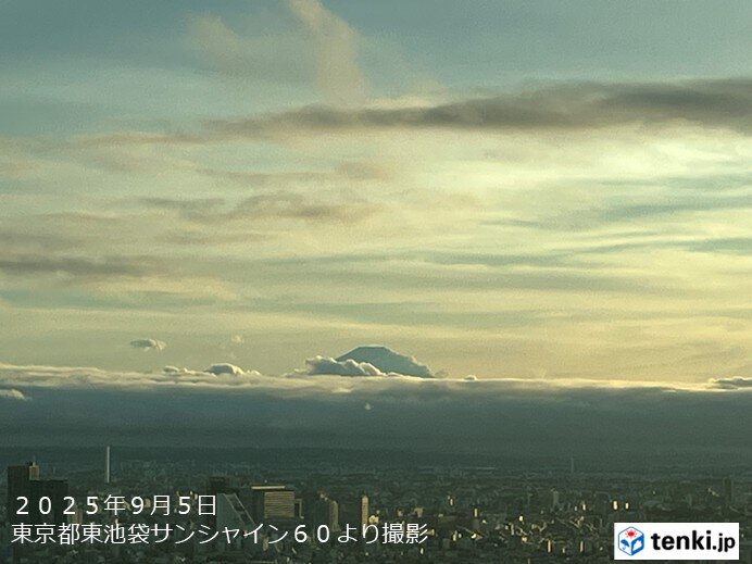 台風15号の雨雲は関東の東海上へ抜けました 明日6日は全国的に台風一過の晴天に