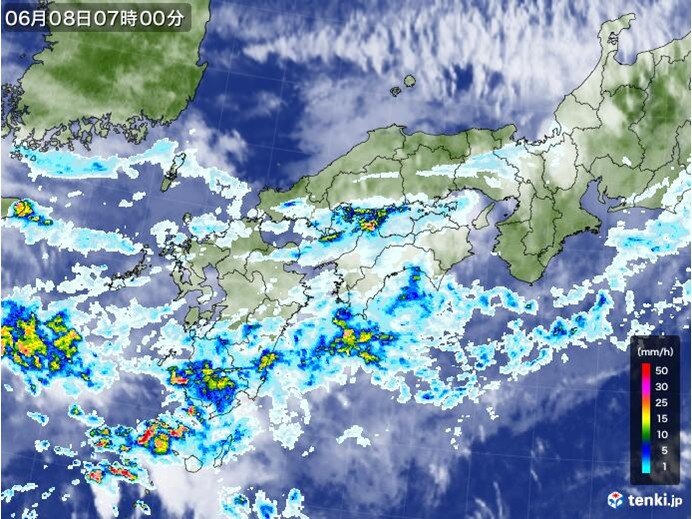 今日8日 近畿地方では通り雨の所も 明日9日以降は広い範囲での雨 長雨の季節へ