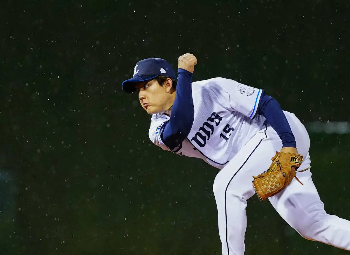 西武・与座 天国の相棒が背負った15で先発初勝利 熱い気持ちで乗り移る6回零封「覚悟を持たないと」