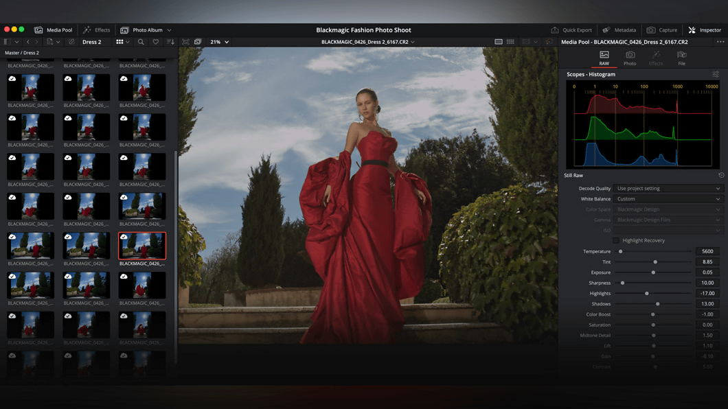 無料動画編集アプリ「DaVinci Resolve」に写真編集機能が追加される、RAW現像やAI顔補正やテザー撮影も可能