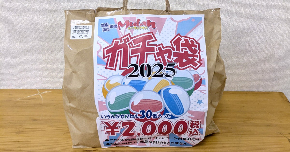 買取販売市場「ムーラン」のガチャ福袋を昨年と比較したら、なぜか1000円も値下げしててビビった