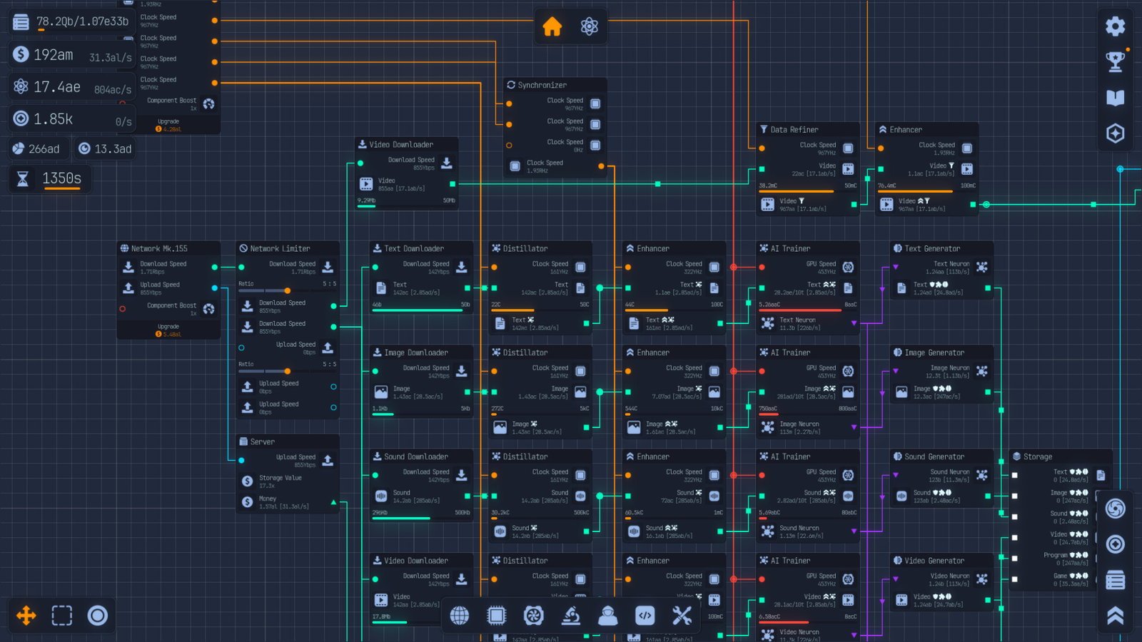 Steam無料・お金稼ぎ自動化シム『Upload Labs』人気急上昇中。じわ伸びから突如人気爆発