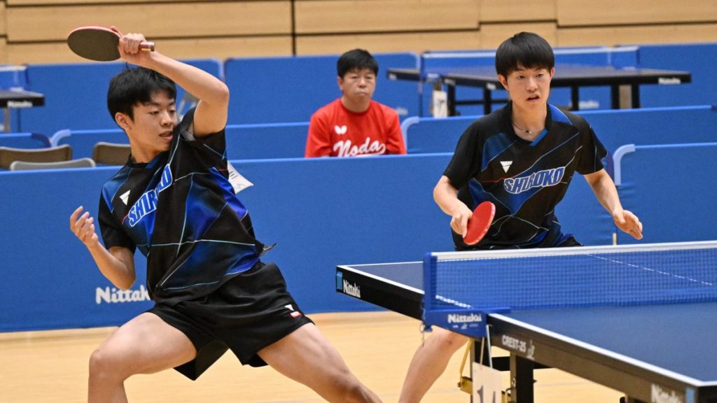 白子・北村悠貴/大畑瑛祐ペア、2年連続決勝進出＜卓球・インターハイ2025/男子ダブルス準決勝＞