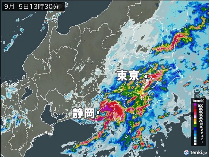 【速報】今日5日 静岡県中部で竜巻などの激しい突風が発生(目撃情報あり)