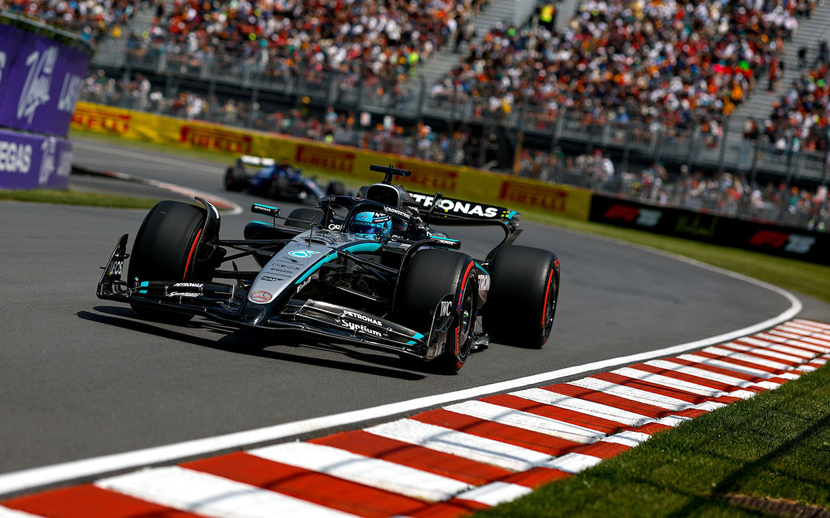 ラッセルがミディアムで最速、角田はロング1.3秒差…2台が無計時 / F1カナダGP 2025《FP2》結果と詳報