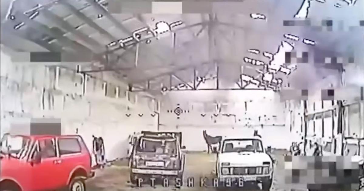 ウクライナのドローンがロシアの兵器庫に侵入…そこには馬と古い車が