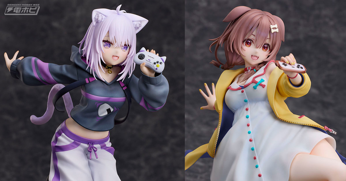 『ホロライブ』猫又おかゆさんと戌神ころねさんが『We are GAMERS!!!!』のジャケットイラストをもとにフィギュア化！フブキ、ミオ、おかゆ、ころねの等身大フィギュアも「超超超超ゲーマーズ2」で登場！