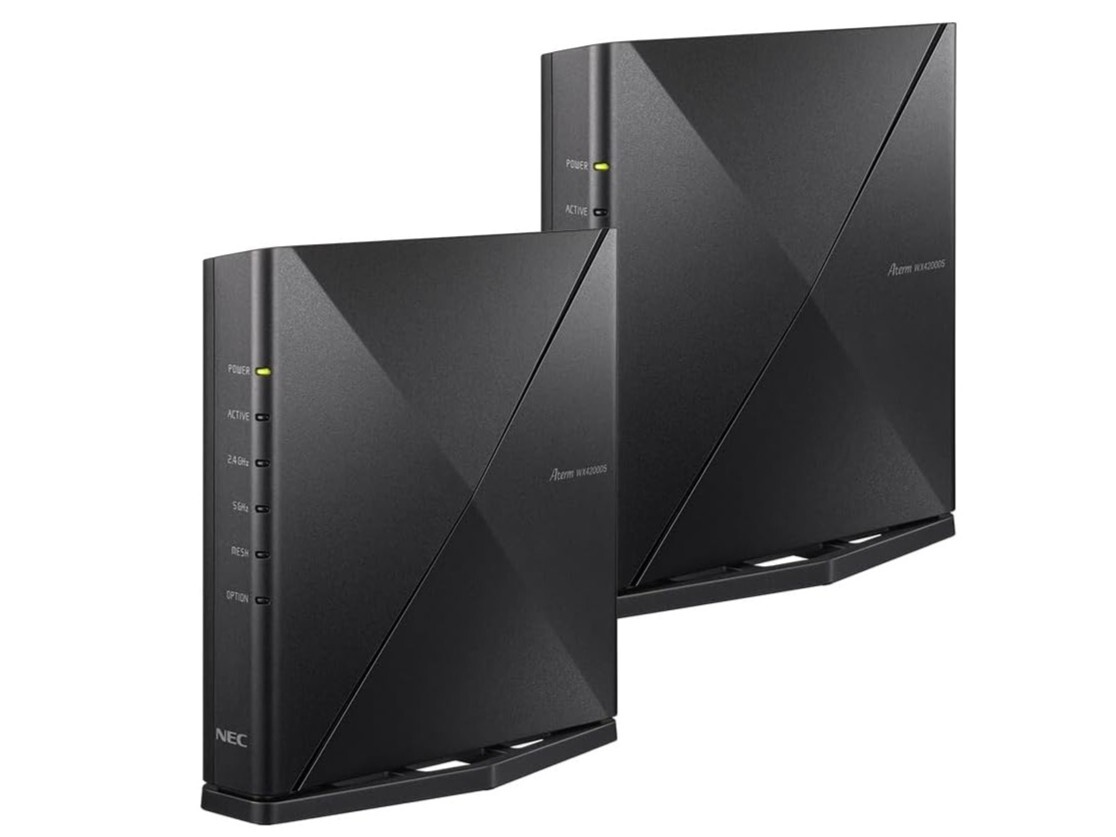 NECのWi-Fi 6ルーターとメッシュ中継器セットが約5千円引き