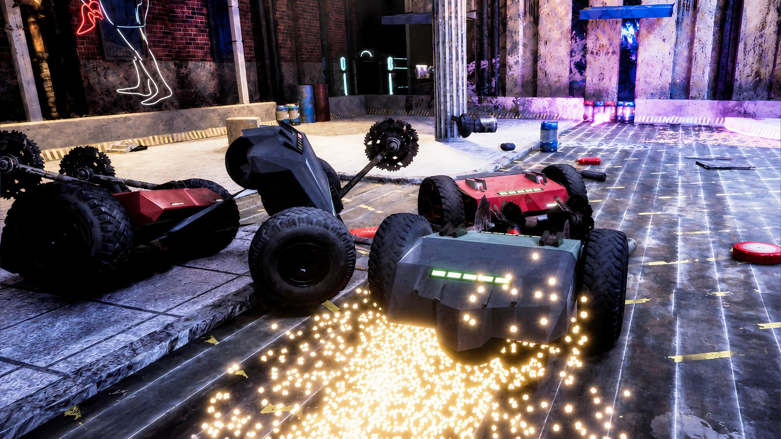 物理演算“二人三脚ロボットカー”バトル『Split Circuit Arena』発表。息を合わせて敵を破壊、息が合わなければ友情破壊