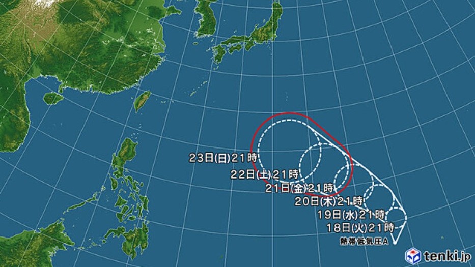 【台風情報】熱帯低気圧「台風のたまご」の進路予想は 24時間以内に台風に発達する可能性 トラック諸島近海をゆっくり西へ