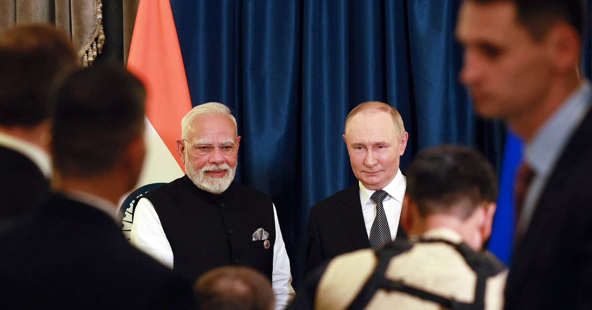 モディ氏がプーチン氏と会談、「ロシアとインドは困難な時期も協力」