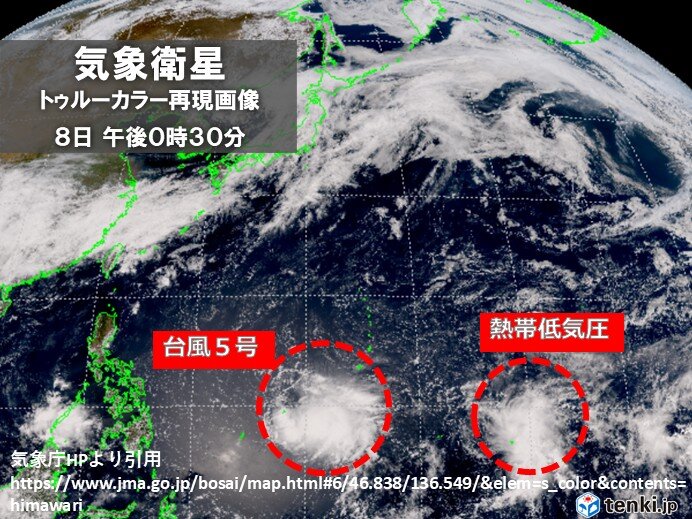 熱帯の海域で新たに熱帯低気圧(台風のたまご)が発生 梅雨前に大雨への備えを