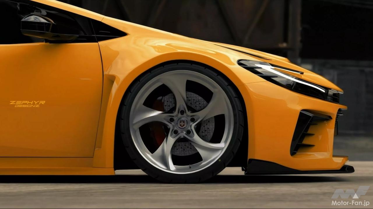 トヨタ・プリウスがスーパーカーに!? ワイドボディの２ドアロードスターはまるでランボルギーニのようなスタイル！