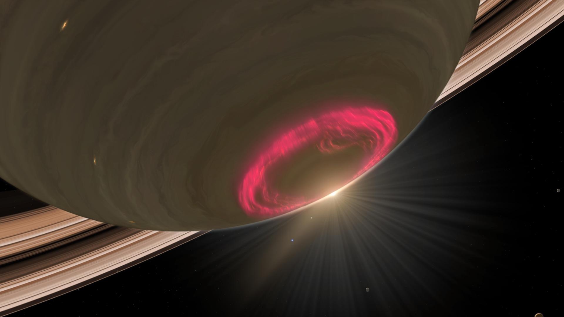 【土星の極に謎の“暗い点群”】地球2個分の六角形嵐に正体不明の暗いビーズが浮上（スペースチャンネル）