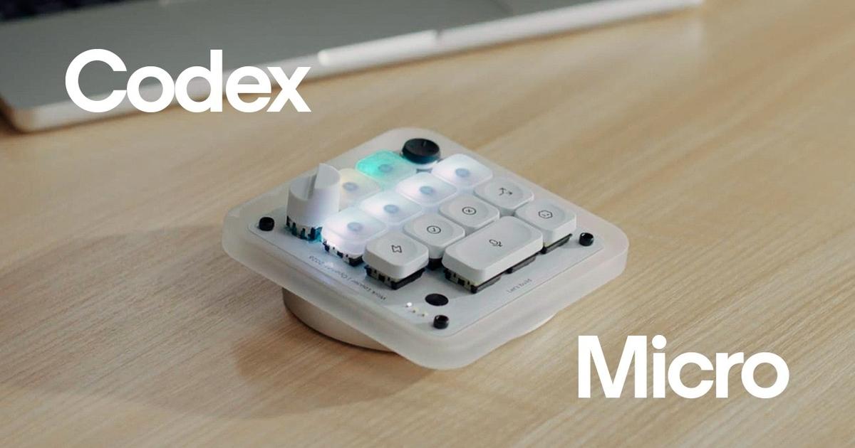 OpenAIがミニマムなキーボード「Codex Micro」を発売。AIを手元からスマートに操ろう