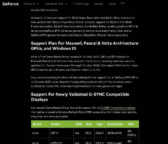「GeForce GTX」は10月でサポート終了？ドライバーの「サポート期限」に要注意