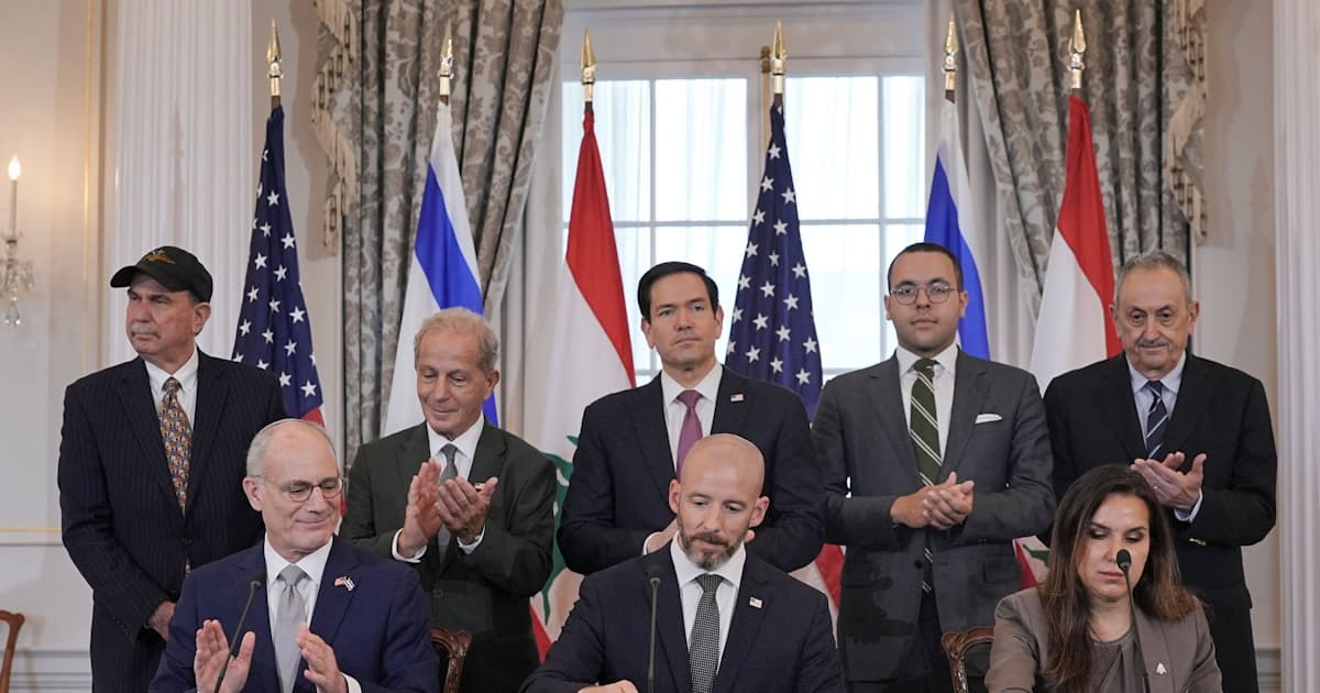 イスラエルとレバノン、和平実現へ枠組み合意 米国の仲介で署名