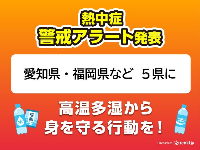 18日は愛知県や福岡県などに今年初の熱中症警戒アラートが発表 とるべき行動は