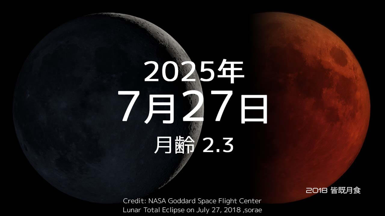2025年7月27日｜今日の月齢と宇宙の出来事＋占い｜21世紀最長の皆既月食から7年
