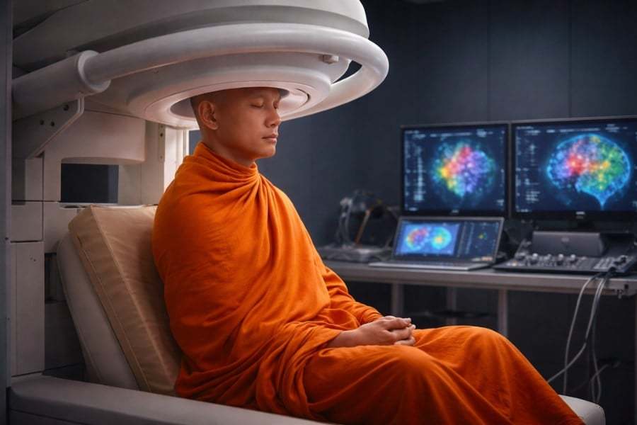 瞑想の達人である「僧侶の脳波」を測った結果、驚きの実態が判明｜ニフティニュース