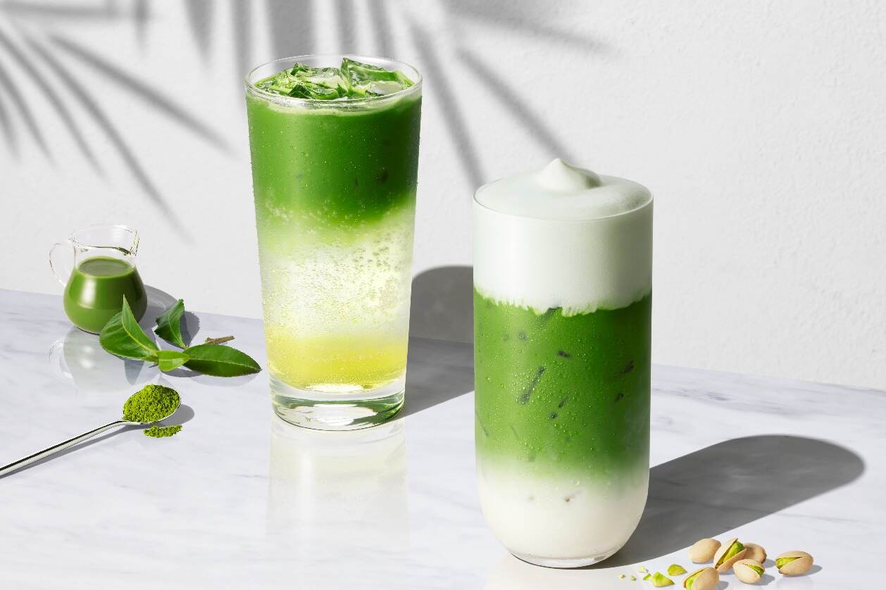 スターバックス ティー ＆ カフェ「夏抹茶」限定ドリンク、“ふわふわ”ピスタチオフォームのせ抹茶ラテ