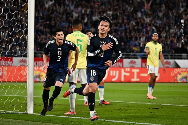 南野拓実、中村敬斗、上田綺世！ 日本代表が“王国”ブラジルに鮮やか逆転…14試合目で歴史的初勝利