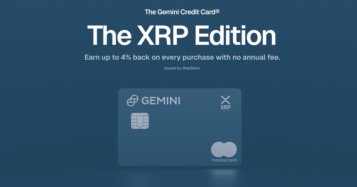 Gemini、XRPクレカ発行でアプリ順位急上昇 コインベースを追い抜く