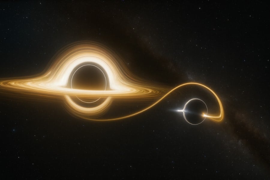 史上初、互いに周回する「2つのブラックホール」の撮影に成功 (2/2)