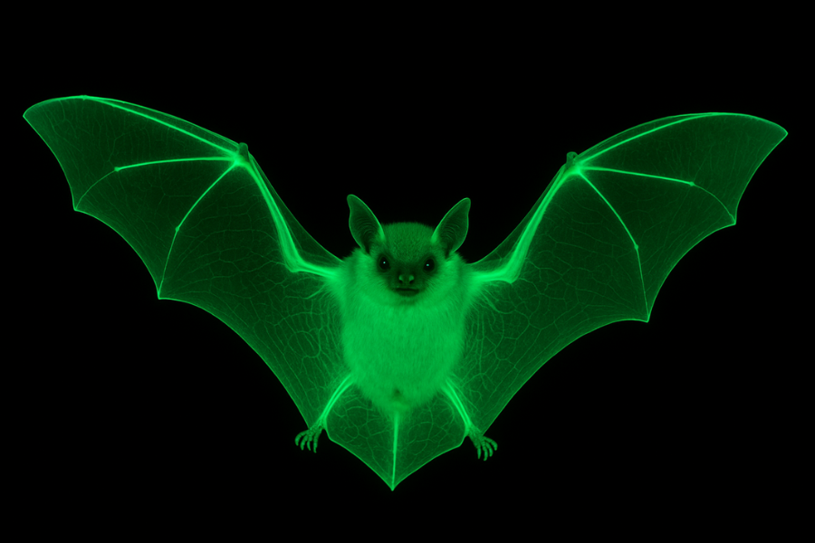 暗闇の中で「発光するコウモリ」を米国で発見