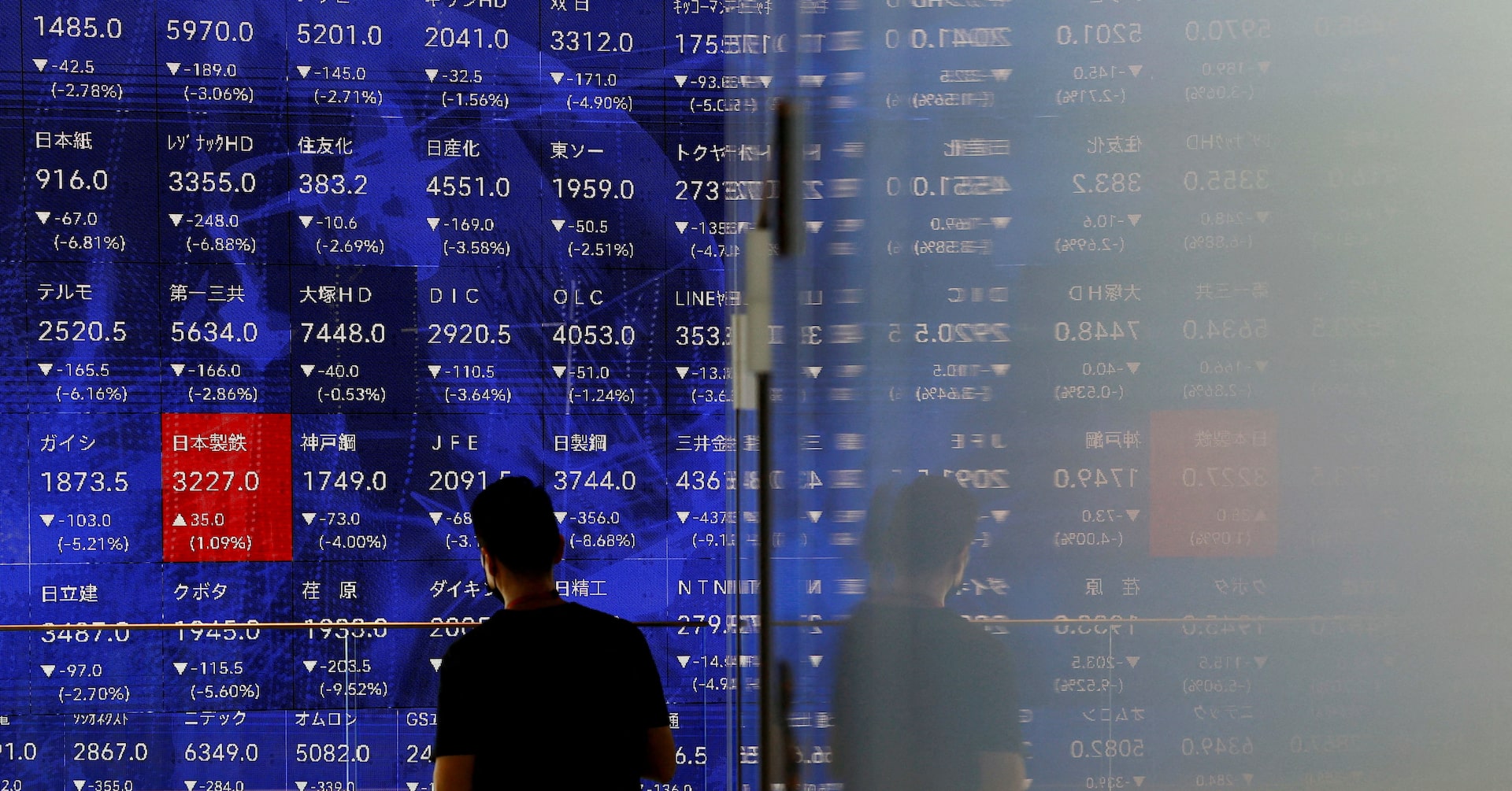 日経平均は年初来安値、スタグフレーション警戒も 中東緊迫の長期化意識