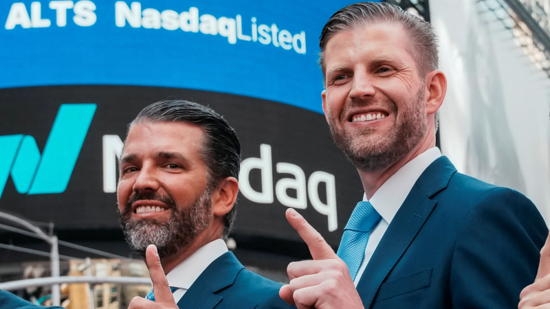 トランプの息子2人、アメリカン・ビットコイン株上場で持ち分評価額15億ドルに（あたらしい経済）
