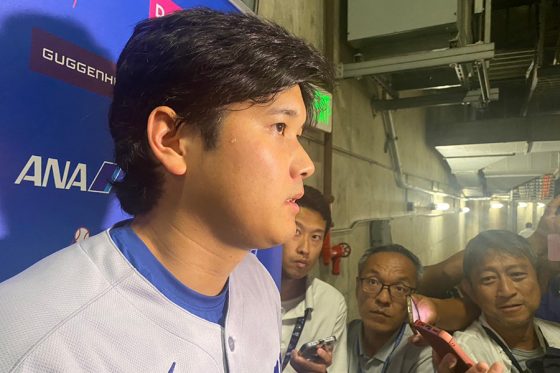 大谷翔平、苦しむド軍に思い「焦りみたいなのはある」 首位陥落も「しっかり集中」、一問一答