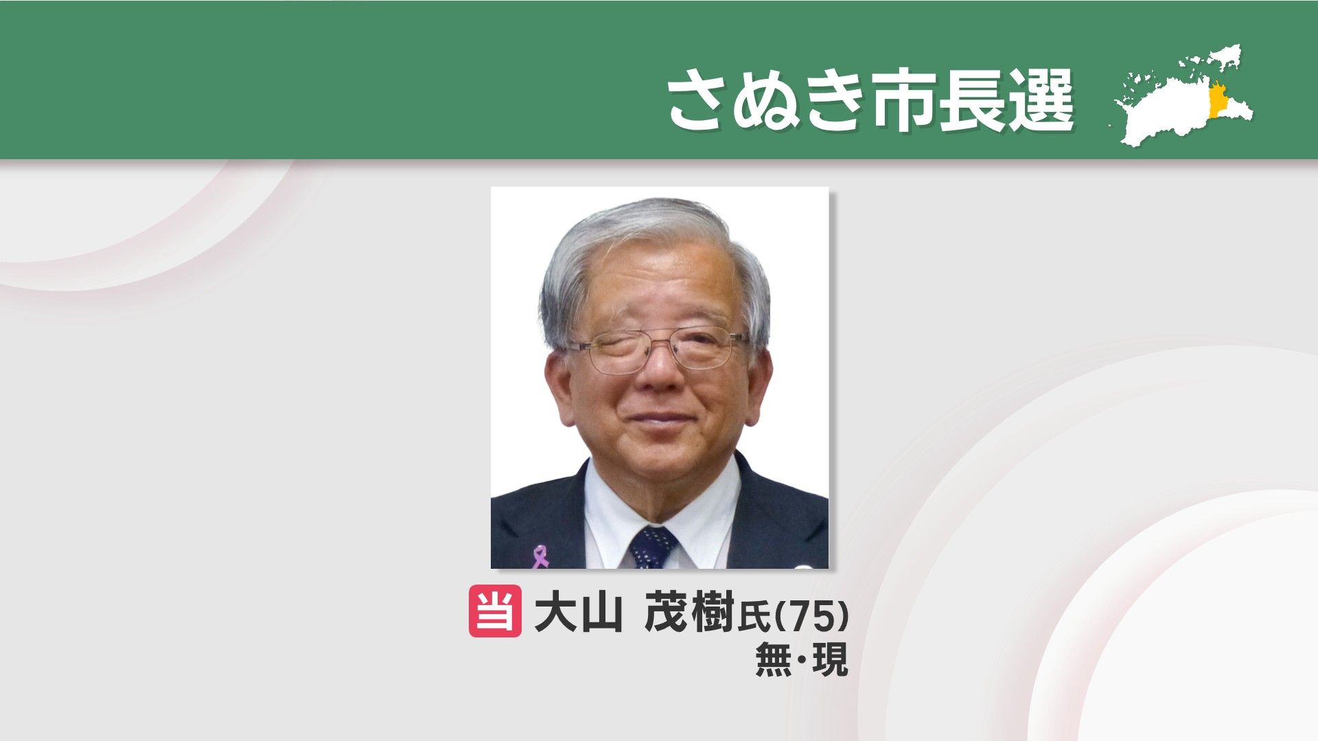 【速報】さぬき市長選 現職の大山氏が新人2人を破って6選