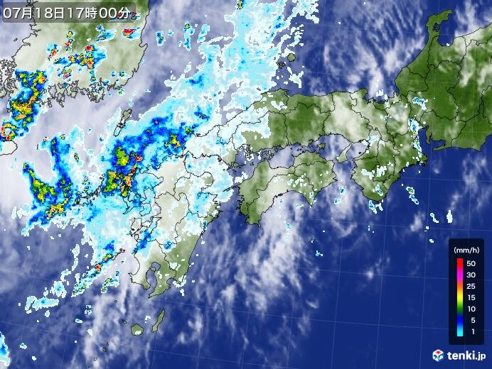 18日夜も九州で滝のような雨 長崎県では線状降水帯発生の恐れ 北海道も大雨に注意