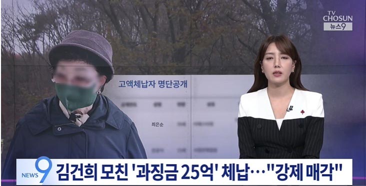 「課徴金25億ウォン未納」 滞納者ランキング1位・金建希夫人の母、韓国国内に不動産21物件所有していた