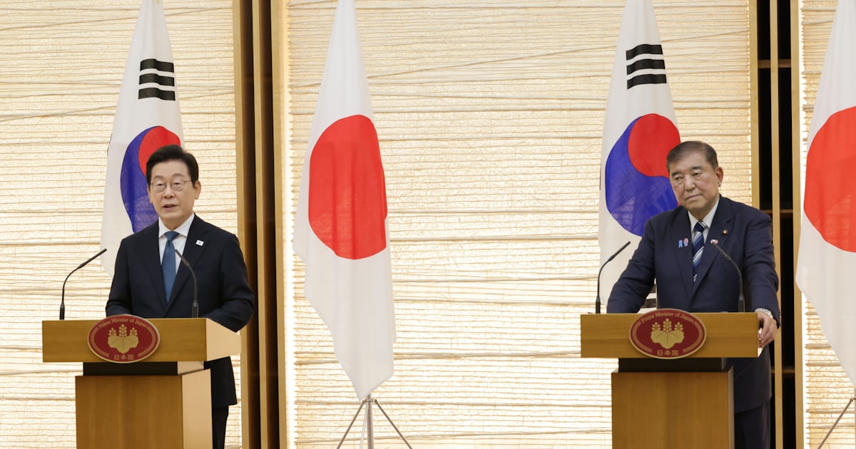 日韓首脳会談と共同記者発表の要旨