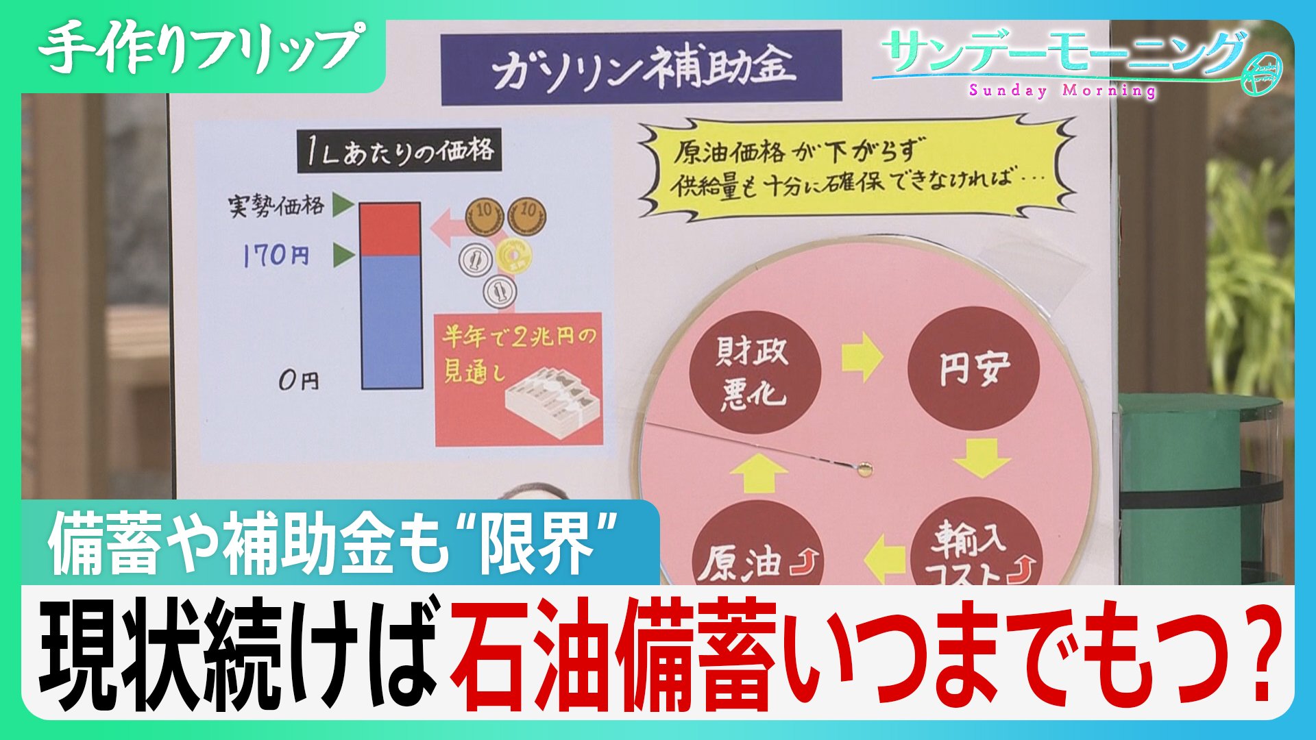 石油備蓄も補助金も無限ではない… 衣服・シャンプーの元原料「ナフサ」には補助金つかず ガソリンの消費抑制へ誘導する必要も…【サンデーモーニング】