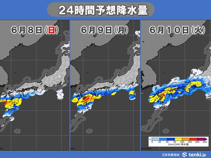 明日8日から梅雨入りラッシュへ 梅雨前線が活発となり梅雨入り早々警報級大雨の恐れ