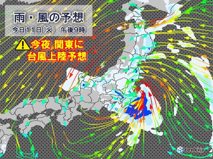 台風15号 今夜関東上陸へ お盆は天気ぐずつく 大雨と猛暑に注意