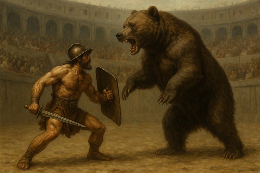 グラディエーターと戦闘した「ヒグマの頭蓋骨」を発見、約1700年前 (2/2)