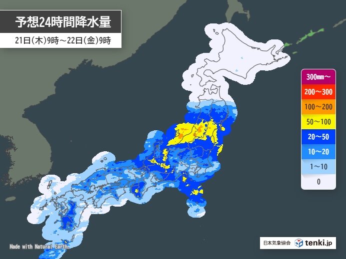 関東～近畿で警報級の大雨の恐れ 土砂災害など注意 今日5月21日の天気