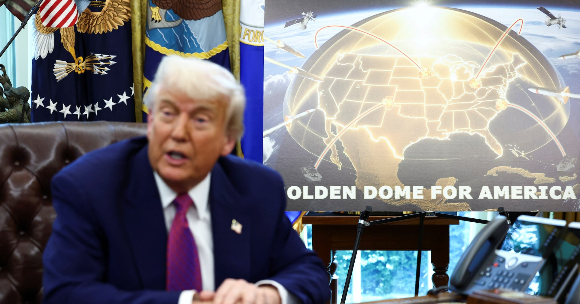 トランプ氏、ゴールデン・ドームの詳細発表 費用は約1750億ドル