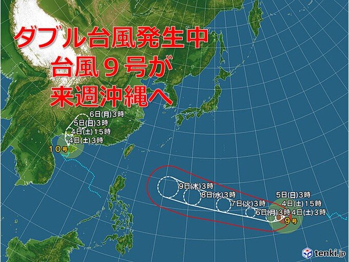 台風9号は猛烈な勢力まで発達 来週後半には沖縄に近づく見込み 早めの対策を