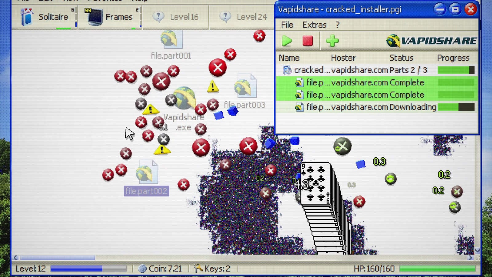 ウイルスまみれ“古のPC風”ヴァンサバライク『Antivirus Survivors 2003 Professional』好評率98％でブレイク中。敵も倒すしポップアップも閉じる、画面ずっとうるさい地獄のデスクトップ