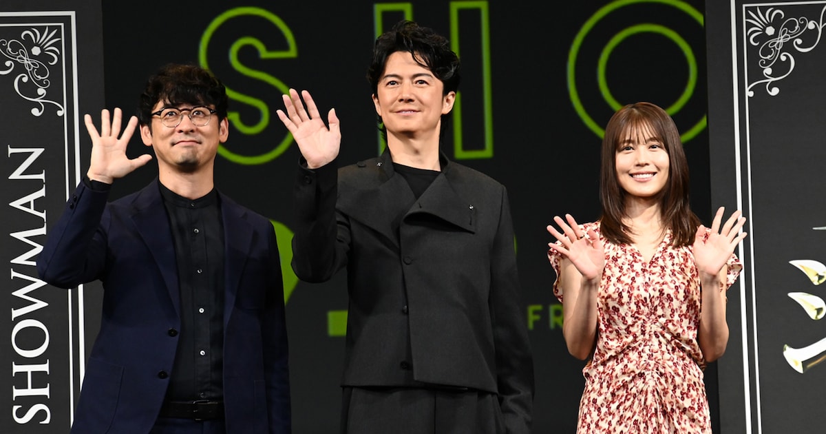 福山雅治が東野圭吾とのやり取り回想、「ガリレオ」湯川学がダークサイドの人間だとしたら（「ブラック・ショーマン」完成報告会レポート / 写真14枚）