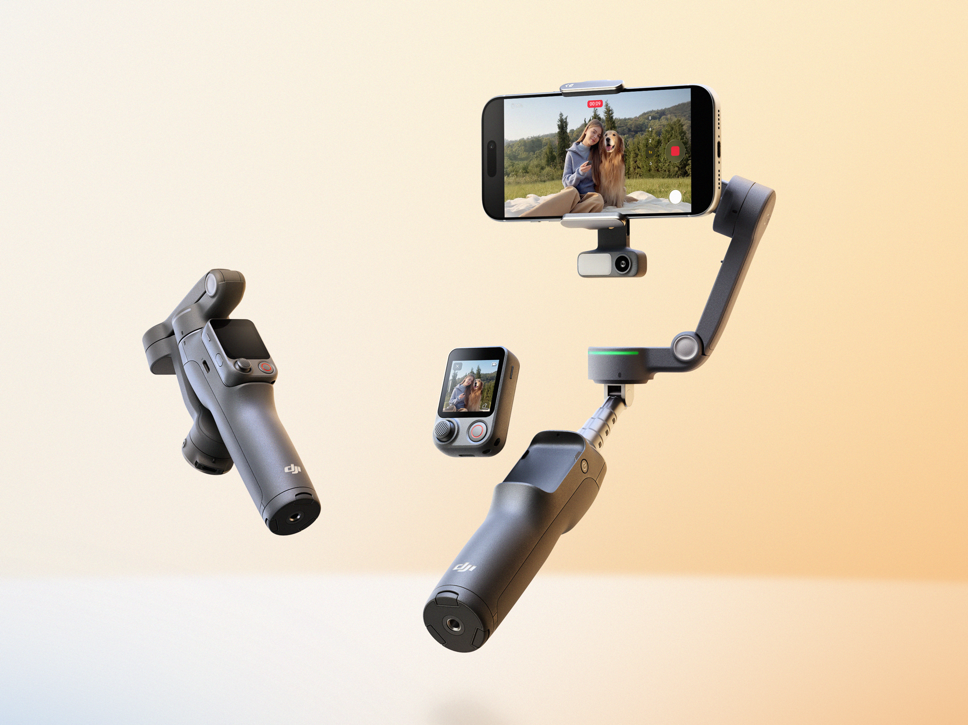 着脱式リモコンを新搭載したスマホジンバル「Osmo Mobile 8P」