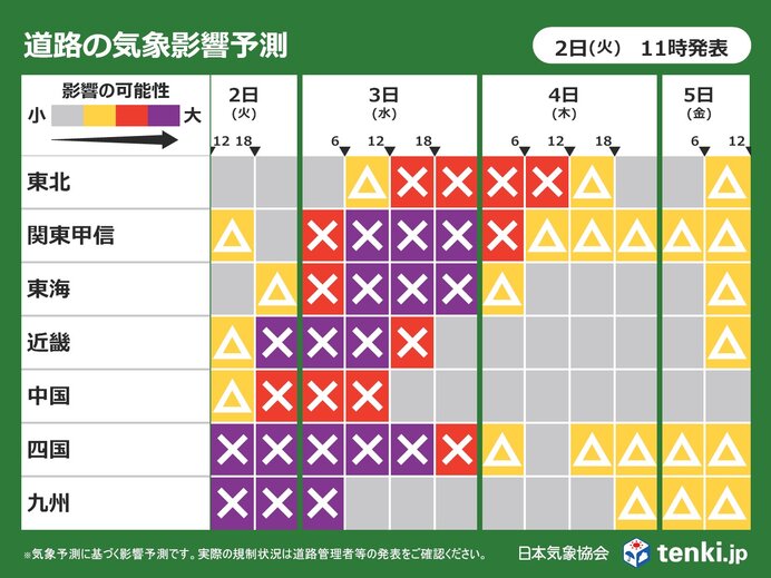 台風6号 今夜～3日にかけ九州～関東に最接近 滝のような雨や暴風で道路の影響大