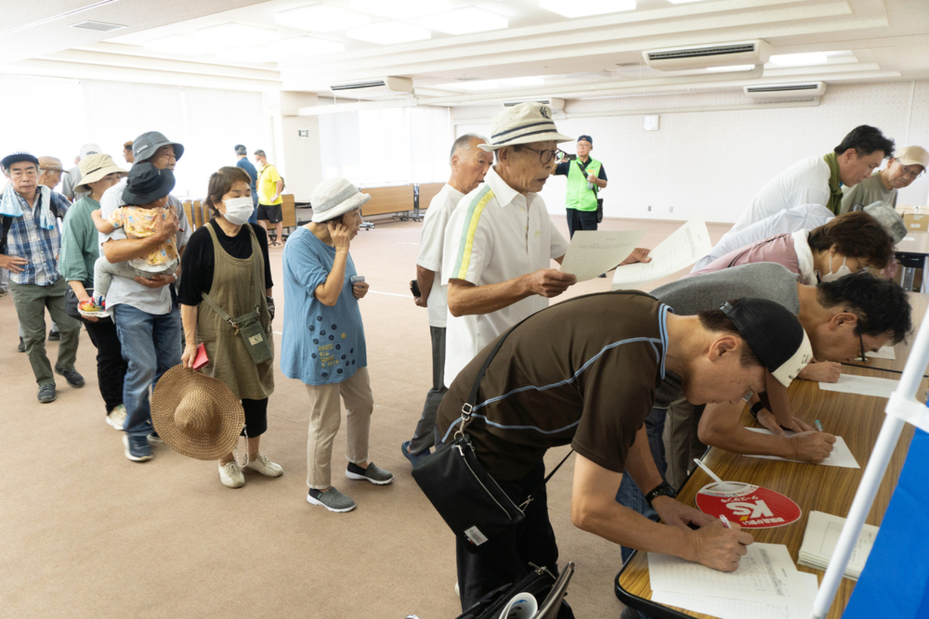 上越市総合防災訓練に柿崎区の住民約2000人 想定は自然災害と原子力事故重なった「複合災害」